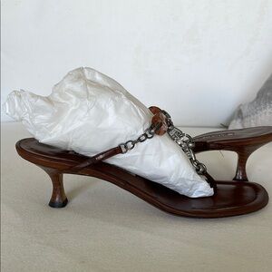 Manolo Blahnik Sandals with Chain Detail